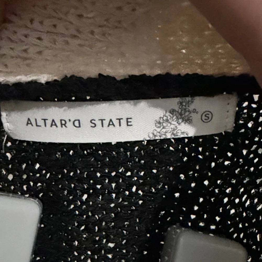 Altar'd State Black and Cream Cardigan